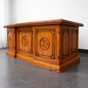 Meja Direktur Mewah Jati